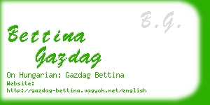 bettina gazdag business card